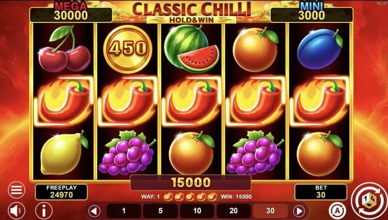 Classic Chilli Hold & Win - Jackpot fiks në simbol